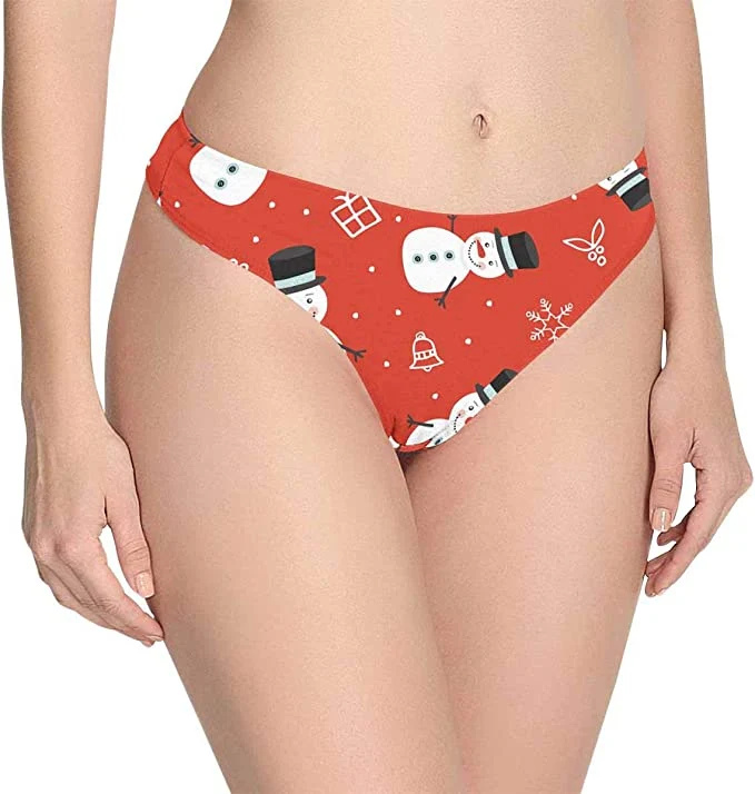 Cueca tanga de Natal personalizada da InterestPrint Nolvelty
