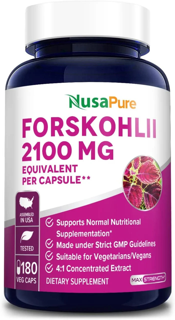 NusaPure Forskolin 2100mg por cápsulas vegetarianas