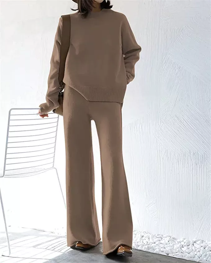 conjunto de camisola marrom