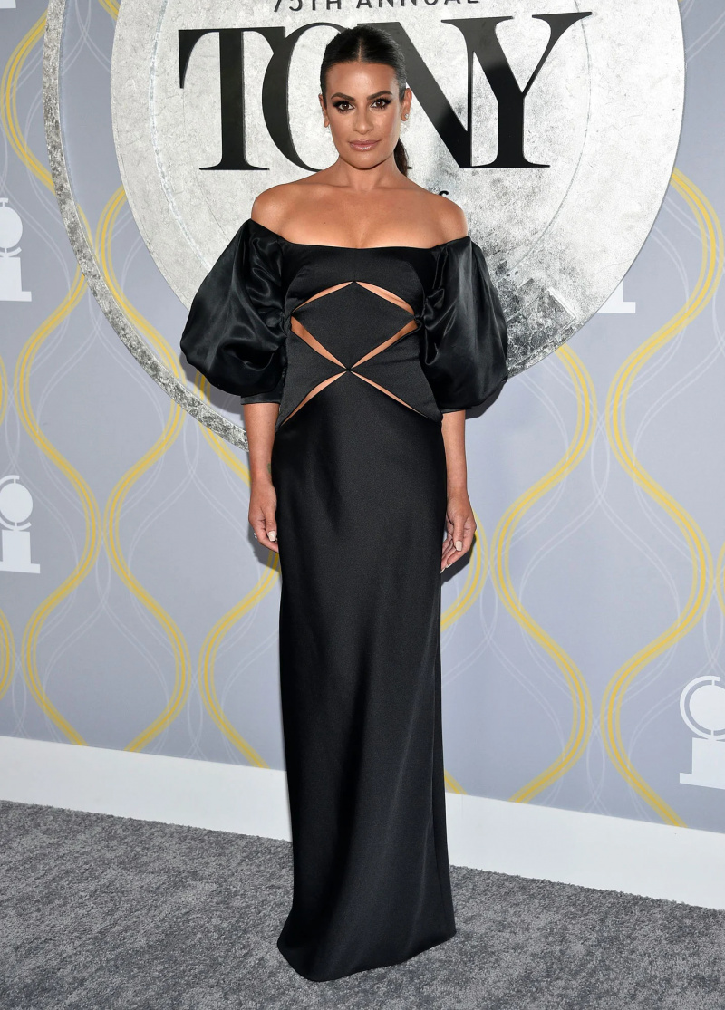 Lea Michele Tony Awards 2022 Moda no tapete vermelho