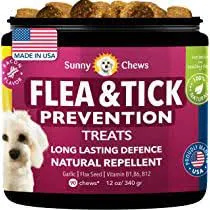 Prevenção de pulgas e carrapatos SUNNYCHEWS para cães (2)
