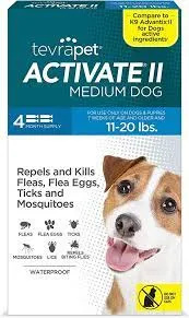 Prevenção de pulgas e carrapatos TevraPet Activate II para cães (1)