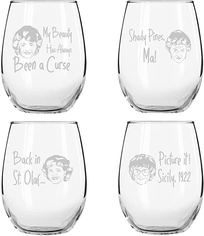   Taças de vinho Golden Girls