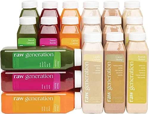   Raw Generation 7-Day Protein Cleanse - Suco com alto teor de proteína, com smoothies de proteína sem leite e sem soja / Obtém resultados rapidamente enquanto energiza seus treinos / Inicia uma dieta mais saudável