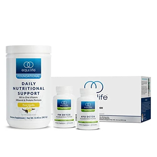   Equilife - Dr. Cabral Detox, desintoxicação de corpo inteiro de 7 dias, sistema de saúde e bem-estar, limpeza corporal, pode ajudar a aumentar a energia e o humor, suporte ideal para clareza mental e alívio do estresse (baunilha, 14 porções)