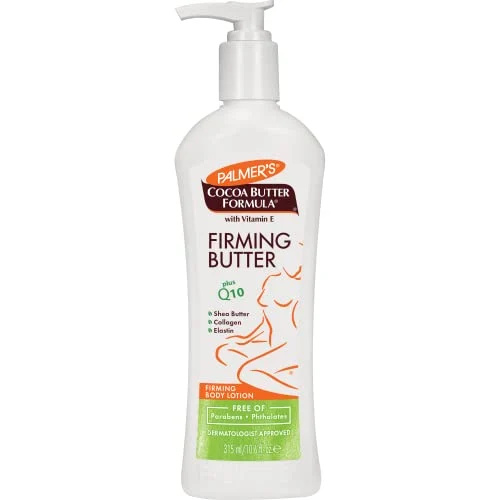   palmer's Cocoa Butter Formula with Vitamin E + Q10 Firming Butter Body Lotion, Postpartum Essentials Skin Care, Shea Butter, Collagen and Elastin, 10.6 Fl Oz
