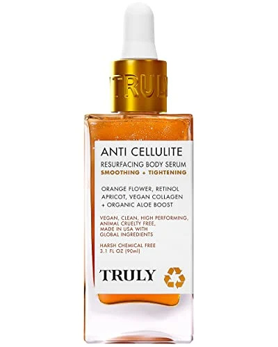   Soro Anticelulite Truly Beauty - Better Than Cream - Ajuda a firmar a pele, Soro Loção Corporal Retinol - Ajuda a Reduzir a Celulite - Soro Creme Hidratante Corporal - Ajuda a Comprimir a Pele, Soro Loção Corporal - 3,1 OZ