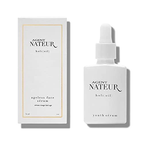   Agent Nateur - holi (óleo) Sérum Facial Refinante Natural Ageless | Cuidados com a pele veganos, não tóxicos e limpos (1 fl oz | 30 ml)