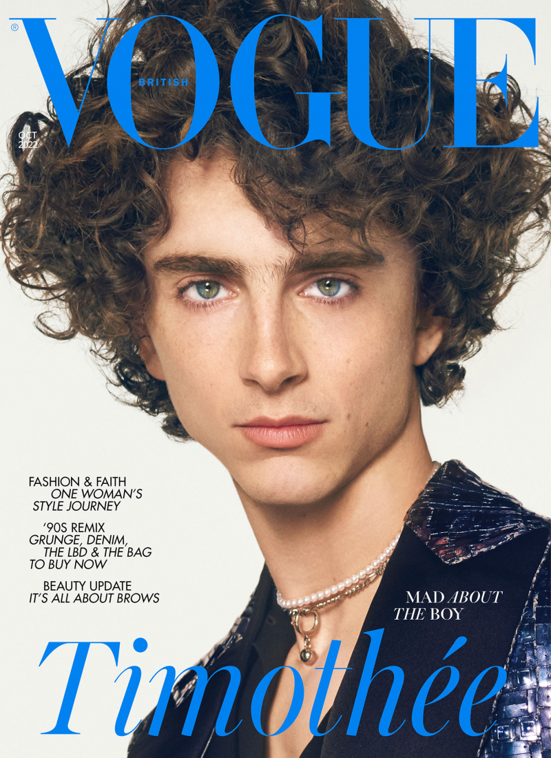   Timothee Chalamet faz história como o primeiro homem a enfeitar a capa da Vogue britânica
