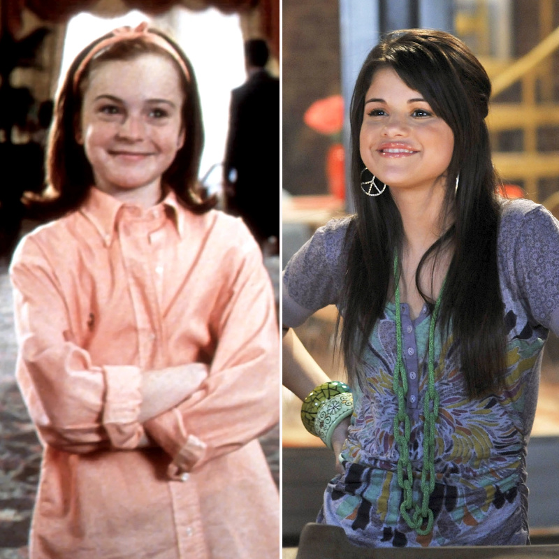   Estrelas da Disney ao longo dos anos Lindsay Lohan Selena Gomez