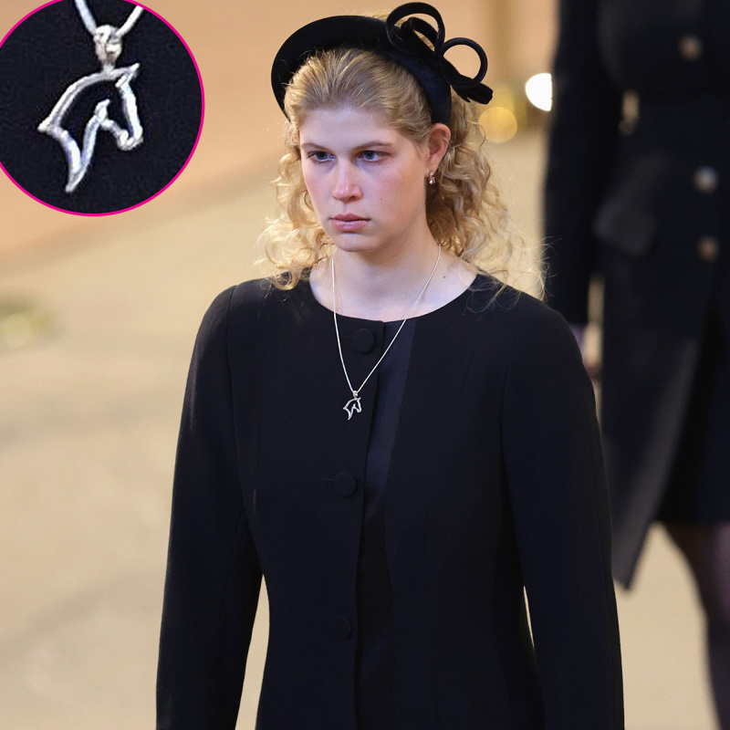 Lady Louise Windsor usava colar de cavalo para a rainha Elizabeth II's Vigil in Honor of Their Shared Passion